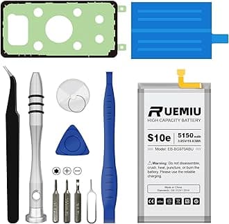 Battery for Samsung Galaxy S10E, Upgraded 5150mAh Durable High-Capacity Replacement with Repair Tool Kit, Compatible with SM-G970U/U1 SM-G970F SM-G970W