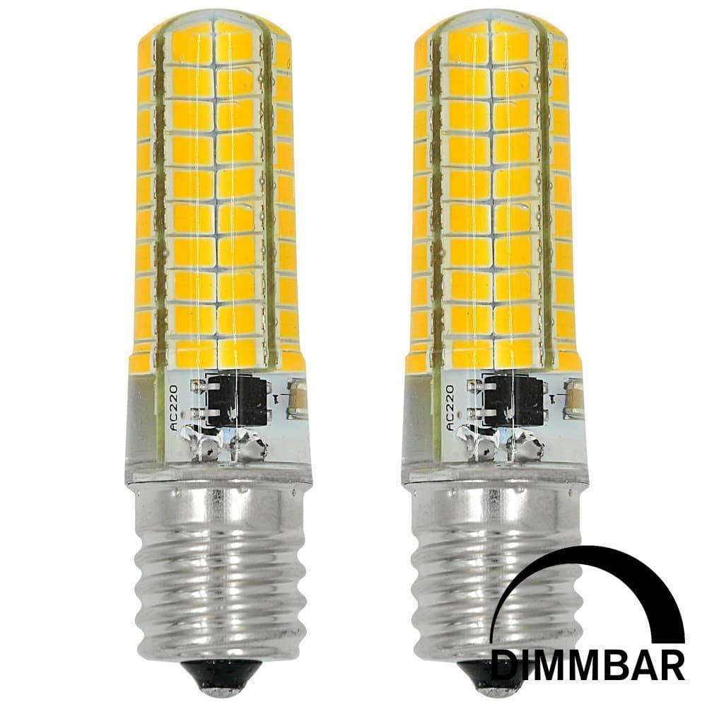 ACCKA 2-Pack MINI E17 LED 6W Dimmable 5730SMD 80-LED Bulbs, Warm White Light, 2800-3000K, 400-420LM, 110V-130V AC