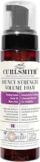 Curlsmith - Bouncy Strength Volume Foam, Styling Foam for Curly & Wavy Hair, Light Hold (222ml)