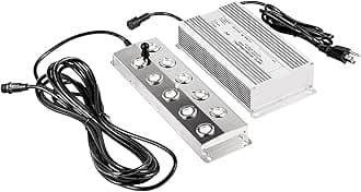 Happybuy Mist Maker Ultrasonic Mist Fogger with Waterproof Power Supply Ultrasonic Fogger Humidifier Stainless Steel Pond Mister Fogger