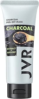 JVR Peel Off Face Mask, Charcoal Peel Off Black Mask, Facial Mask for Surface Cleansing For Men & Women, All Skin Types 2.12 OZ