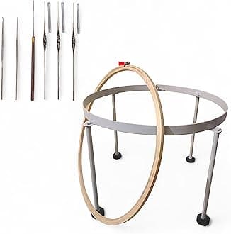 ADW CRAFT'S® Aari Embroidery 18” Stand| Aari Work Stand 18 inch Without Frame,aari Stand cot,aari kit,aari Material,aari Embroidery Stand Without Frame,aari Embroidery Kits (Frame Set)