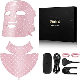 Avorla Beauty LED Light Mask -infrared light therapy red light therapy led facial light Photons Facial Skin Care Wrinkle reduce anti-acne facial light acne treatment beauty device