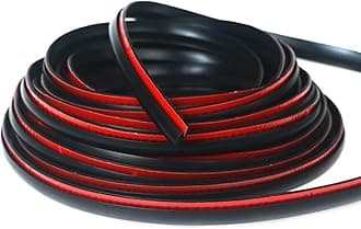 Fender Flares Edge Trim for Car and Truck Wheel Wells, Rubber Seal/Gasket for Fender Flares Universal, Bonds w/ 3M Automotive-Grade Adhesive Tape, T-Style, 30’ Length