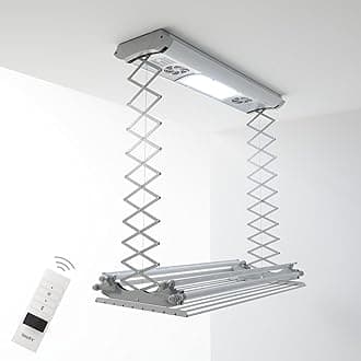 foxydry Air, Ceiling clothes drying rack, ceiling clothesline, electrical drying rack, with remote control in aluminium and steel 160x57x30cm / 63x22.4x11.8 in