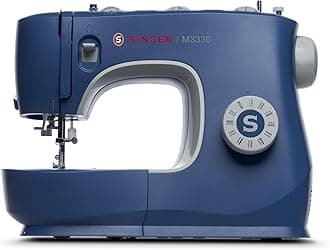 SINGER® M3330 Navy Blue Sewing Machine with Accessory Kit | 23 built-in Stitches Deliver 97 Stitch Applications | 1-Step Buttonhole, Free Arm, LED Light | Simple & Easy To Use, Perfect For Beginners