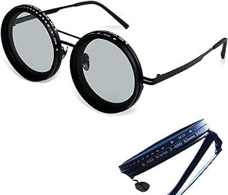 Adjustable Tint Sunglasses Polarized Round Lenses with ND Filter, 9 Gears, Ideal for Beach, Fishing, and Outdoor Activities