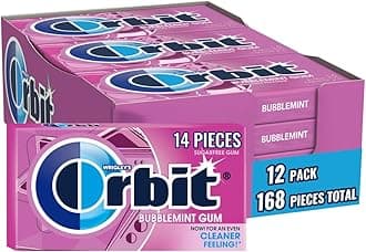 Bubblemint Sugarfree Gum, 14 pieces, (Pack of 12)