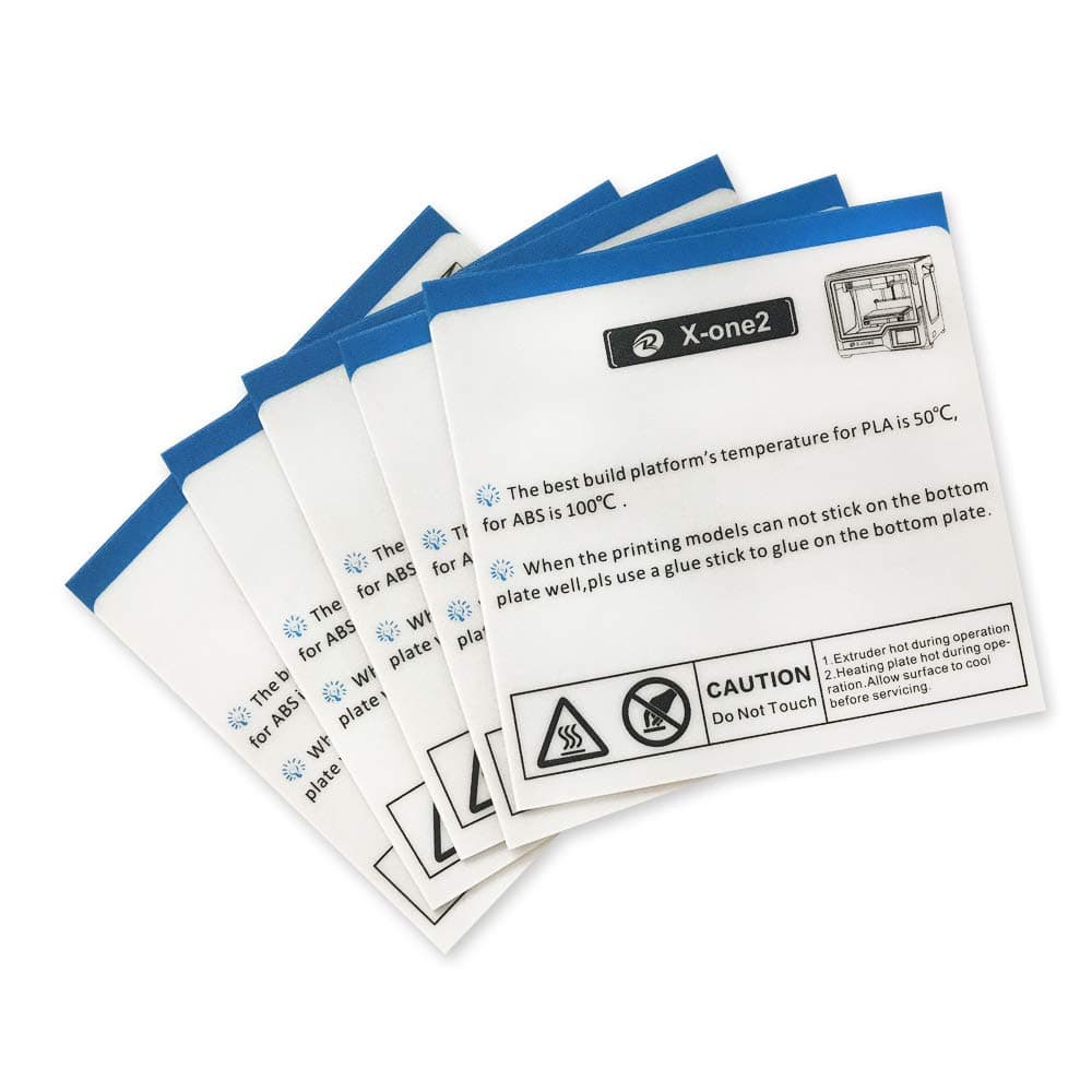 Platform Sticker for QIDI TECH X-ONE2 /XONE 3D Printer: 5 pcs kit