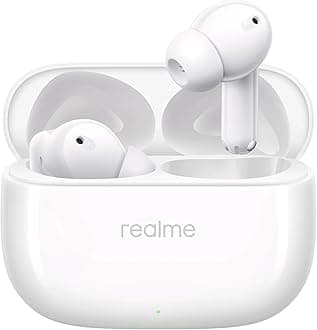 realme Buds T310 Truly Wireless in Ear Earbuds with 46dB Hybrid ANC, 360° Spatial Audio, 12.4mm Dynamic Bass Driver, Upto 40Hrs Battery and Fast Charging (Agile White)