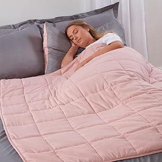 Weighted Blanket 4 kg for Therapy Sensory Anxiety Autism Insomnia Stress Relief - Blush Pink - 125 x 150 cm, 4 kg(9 lb)