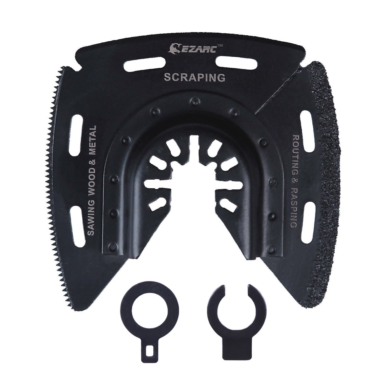 EZARC 3D-MAX Oscillating Multitool Blade 3 in 1 Multi-Functional Saw Blade for Cutting, Scraping, Grinding