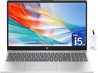 HP 15.6" Laptop, 13th Gen Intel Core i5-1335U, 32GB RAM, 1TB SSD, FHD Anti-Glare Display, Webcam, Numeric Keypad, Wi-Fi, Bluetooth, HDMI, 32GB USB Card, Windows 11 – Silver