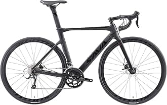 SAVADECKCarbon Fiber Road Bike, 700C Racing Bicycle Carbon Frame Carbon Fork with Shimano SORA R3000 Derailleur System 18 Speed Disc Brake Road Bicycle for Men or Women