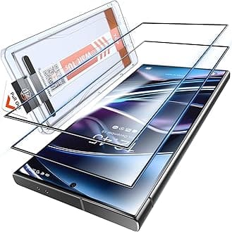 LK 2 Pack for Samsung Galaxy S24 Ultra Screen Protector Tempered Glass [Auto Dust-Elimination] -Easy Installation with Auto Alignment, Bubble-Free, Fingerprint Support, 6.8 inch