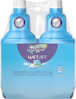 Swiffer Wetjet Spray Mop Floor Cleaner Open Window Fresh Scent Multi-Purpose Solution, 42.2 OZ, 2 Bottles by Swiffer