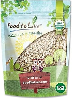 Food to Live Organic Pine Nuts, 4 Pounds – Non-GMO, Whole Raw Pignolias, Unsalted, No Shell, Vegan, Kosher, Bulk Snack. Rich in Vitamin E, Protein. Great for Pesto, Salads, Homemade Desserts