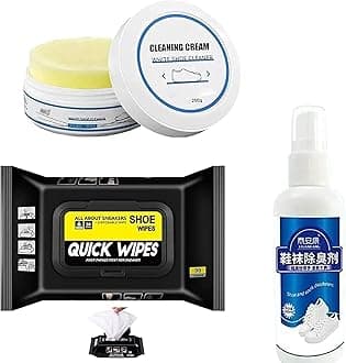 sneaker & white shoe cleaner kit | Instant Sneaker Cleaner Wipes | Deodorant Spray Freshener 100ml | Quick Shoe Cleaning Dirt Stain | All Shoes Cleaning Purpose Cleansing Cream for No-Wash Leather
