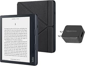 Kobo Sage (Black, eReader, SleepCover & AC Adapter Bundle)