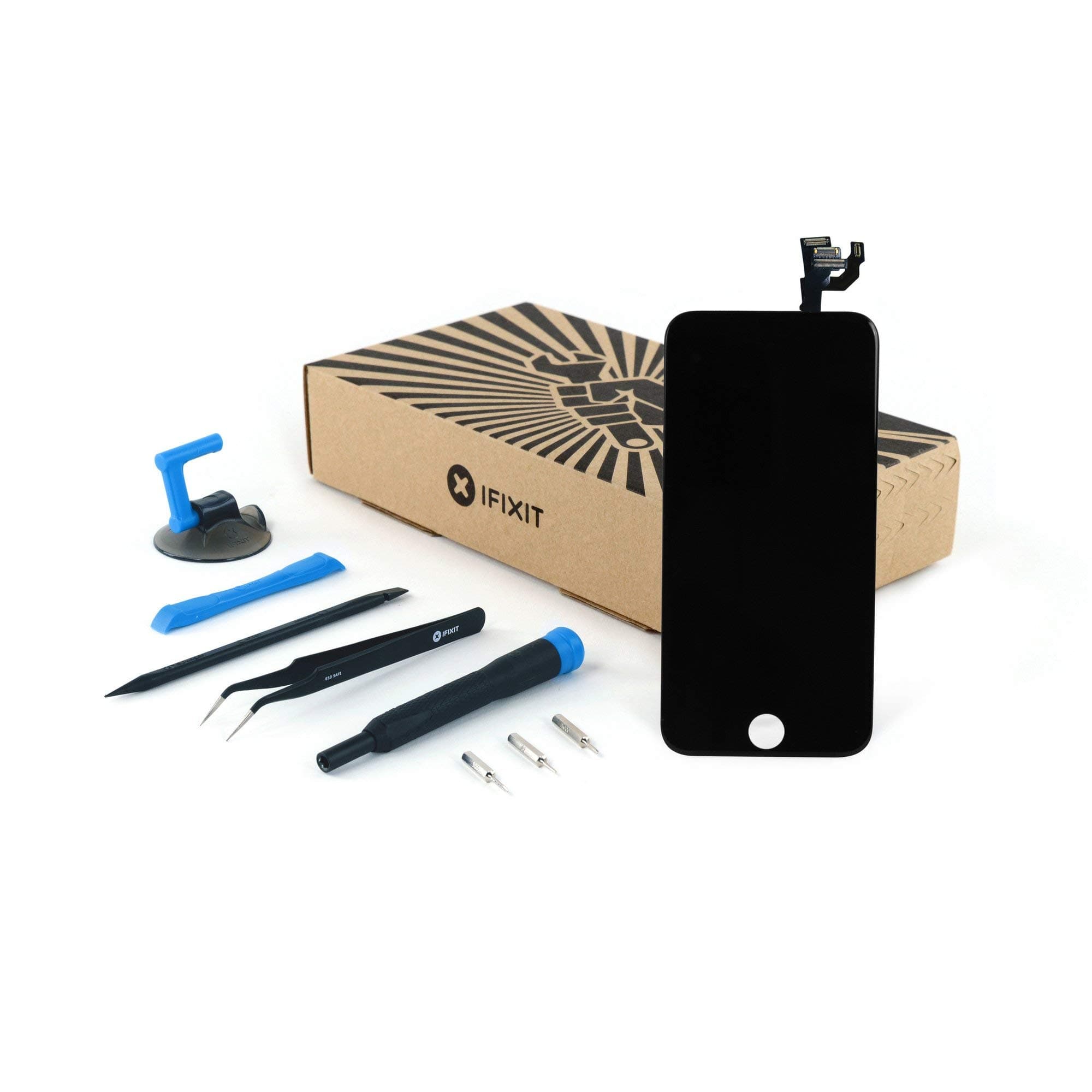 iFixit LCD Screen and Digitizer Full Assembly Compatible with iPhone 6 - Fix Kit - Black