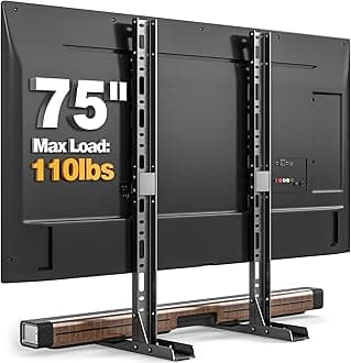 TAVR Furniture TAVR Universal Table Top TV Stand Mount, TV Legs for Most 20-75 Inch TVs, Replacement TV Feet with Great Load-Bearing Holds up to 110 lbs, TV Stands Base with Cable Management, Max VESA 800x600 mm.