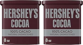 HERSHEY'S Natural Unsweetened Cocoa Powder Can,8 oz,(Pack of 2)