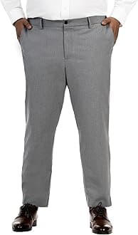 The Pant Project Stretchable Formal Pants for Plus Size Men | Stylish Slim Fit Luxury PV Lycra Men's Wear Trousers for Office or Party | Mens Fashion Dress Trouser Pant