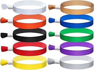 Nalacal Cloth Event Wristbands, Colored Wrist Bands For Events, Lightweight Concert Strap Activities, Party Bracelets 100 Pcs(Multiple Colors)
