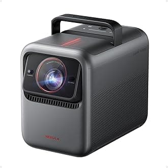 X1 Triple Laser 4K Projector, Nebulamaster, 3500 ANSI Lumens, 56000:1 Contrast, 40W Stereo Sound, 0.9-1.5 Optical Zoom, Smart AI, Dolby Vision, 300" Screen, Built-In Micro Gimbal, GTV, Portable