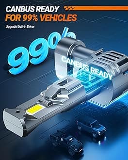 Sealight H11 Bulb, 40000LM 6500K Cool White with Cooling Fan, 1:1 Mini Size H8 H9 Fog Bulbs, 3-Min Plug-N-Play, Pack of 2