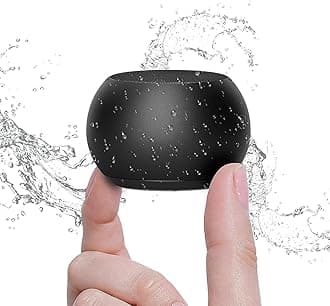 Small Speaker, Portable Bluetooth Speaker with Loud Stereo Sound and Robust Bass Lanyard Easy to Carry, Portable Wireless, IPX7 Waterproof Room, Biking, Hiking, Beach Electronic Gadgets Gift Black
