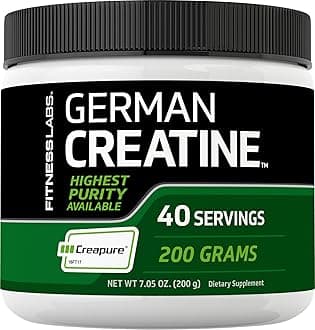 Fitness Labs German Creatine Powder | 200g | 39 Servings | Creapure | Monohydrate Powder