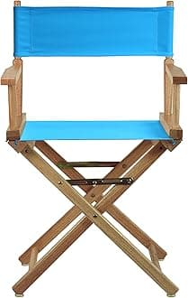Casual Home 200-00/021-27 Director Chair 18" - Classic Height Natural Frame/Turquoise Canvas