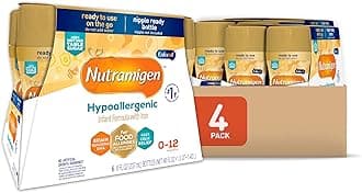 Enfamil Nutramigen Hypoallergenic Baby Formula with Iron, Lactose Free, Colic Relief from Cow's Milk Allergy Starts in 24 Hours, Brain Building DHA, Concentrated Liquid, 8 Fl Oz, 24 Bottles