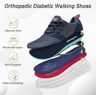 OrthoComfoot Men's Orthopedic Wide Walking Shoes