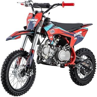 X-PRO 125cc Kids Dirt Bike Pit Bike Youth Dirt Pit Bike with 4-Speed Semi-Automatic Transmission, Big 14"/12" Tires!