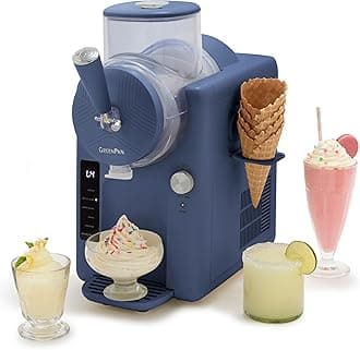 Frost Ice Cream Maker & Slushie Machine, Soft Serve, Sorbet, Margaritas, Milkshakes, Frozen Yogurt, No Pre-Freezing, Ready in 15 Mins, 6 Modes, 7 Textures, Self-Cleaning, Family Size, Blue