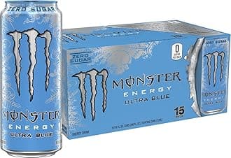 Energy Ultra Blue, Sugar Free Energy Drink, 16 Ounce | Pack of 15