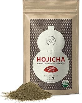 Organic Hojicha Powder | Japanese Roasted Green Tea from Uji, Kyoto, Japan | Unsweetened, Low Caffeine Matcha-Style Tea – 100g Resealable Bag