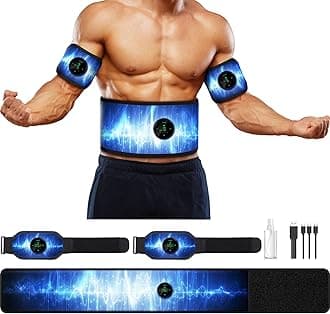 Somush Smiofo ABS Stimulator, Muscle Machine Workout Equipment, Ab Toning Belt Muscle Toner Fitness Training for Abdomen/Arm/Leg, Ab Trainer for Home Body Shape, MH-1080