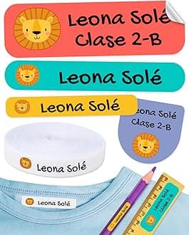 620 Custom Name Labels for Clothing & School Supplies – 400 Iron-On Fabric Labels + 220 Waterproof Stickers for School, Daycare & Nursing Home