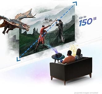 Epson EpiqVision Mini EF12 Smart Streaming Laser Projector, HDR, Android TV, Portable, sound by Yamaha, 3LCD, 1080p, 1000 lumens Color and White Brightness (Renewed)