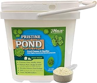 - Pond Cleaner & Clarifier - Outdoor Pond Treatment to Remove Muck & Sludge with Natural Pond Bacteria for Clear Water in Outdoor Ponds, Safe for Live Koi Fish & Water Plants - 8lbs, Treats 760k Gallons
