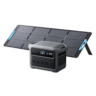 Anker SOLIX C1000 Gen 2 Portable Power Station with 200W Solar Panel, 2,000W (Peak 3,000W) Solar Generator, Full Charge in 49 Min, 1,024Wh LiFePO4 Battery for Home Backup, Power Outages, and Camping