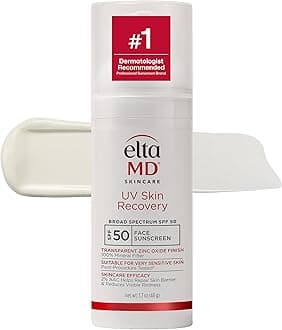 UV Skin Recovery Face Sunscreen with Zinc Oxide, All Mineral, Safe for Sensitive Skin SPF 50