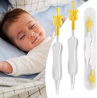 3 in 1 Baby Nose and Ear Gadget Safe Baby Nose Picker Nose Cleaner for Baby Infants and Toddlers Dual Earwax and Snot Removal Baby Must Have Items (Yellow)