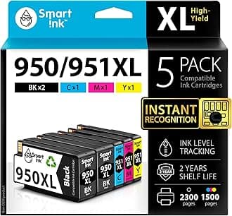 Smart Ink Compatible Ink Cartridge Replacement for HP 950XL 951XL 5 Pack