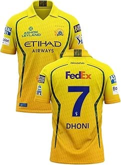 Sports Cricket Team Official New CSK Jersey Dhoni 72024/2025 for Men and Boys