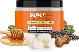 Hair Mask, Honey Chia Smoothing Curl Mask for Dry Hair (10.5 Fl Oz) Hydrating, Anti Frizz Softener with Shea Butter, Honey & Chia for Naturally Curly, Wavy & Coily Hair Care