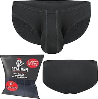 RM Real MenReal Men Ares-Accent Low-Rise Pouch Bikini Brief – 1, 3, 6 Pack with Size ABCD Pouch XS - 5XL